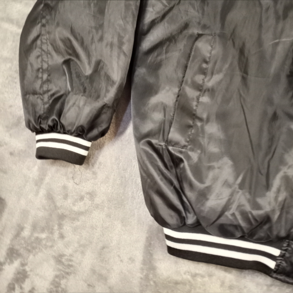 Vintage Jon Lauren Apparel Mens New York Black Varsity Jacket Large - Picture 4 of 16